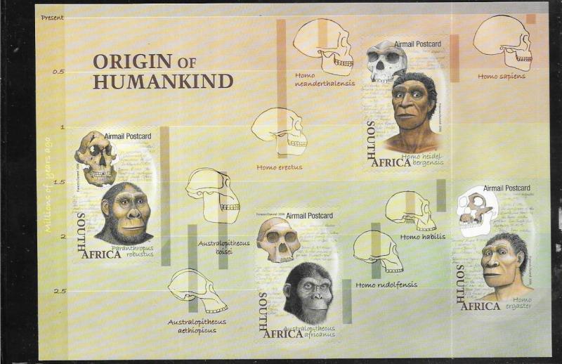 South Africa  #C77  Origin of Human Kind  Souvenir Sheet (MNH) CV$4.75