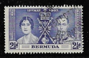 Bermuda 1937 Used Stamp Scott #117 King George VI Coronation 2 1/2c