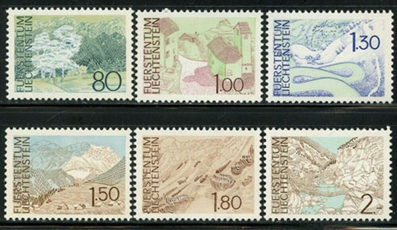 Liechtenstein 1972 Landscapes set Sc# 513-27 NH