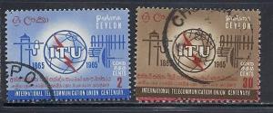 Ceylon #384-385  (U) CV $1.95