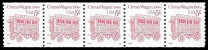 PCBstamps   US #2452D PNC5 25c(5x5c)Circle Wagon (S2), MNH, (5)