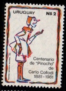 1982 Uruguay centenary of Pinocchio by Carlo Collodi #1123 ** MNH