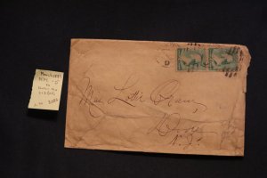 US 213 (x2) on cover NYC D to Dover NJ (#2086)