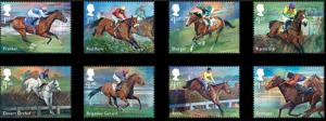 GROSSBRITANNIEN GRANDE BRETAGNE GB 2017 RACEHORSE LEGENDS SET OF 8V. MNH SG 3...