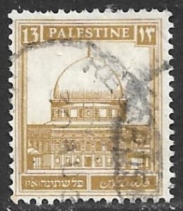 PALESTINE 1927-42 13m Olive Bister Dome of the Rock Pictorial Sc 75 VFU