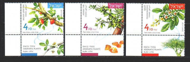 Israel. 2017. 2550-52. Aromatic plants flora. MNH.