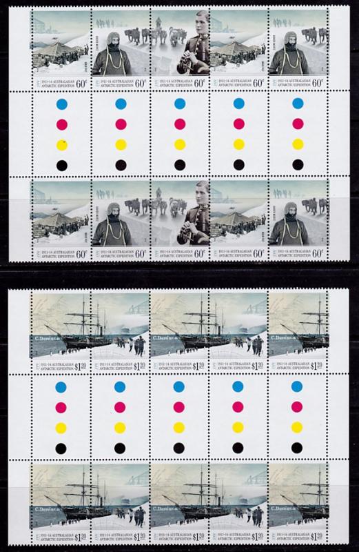 Australian Antarctic Territory #L163-167 MNH - Antarctic Expedition (2012)