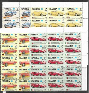 Gambia 620-7 Cars MNH cpl. set x 15, vf  CV $96.00