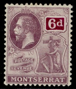 MONTSERRAT GV SG55, 6d dull & deep purple, M MINT.