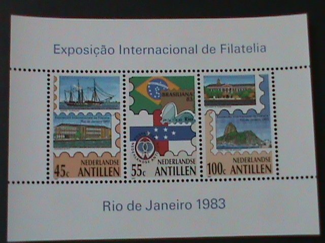 ​NETHERLANDS ANTILLES- SC#495a BRASILIANA'83 WORLD STAMP SHOW- MNH-S/S VF