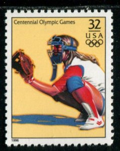 3068o US 32c Atlanta Summer Olympics - Women's Softball, MNH