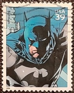 US Scott # 4084e; used 39c Batman from 2006; VF centering; off paper