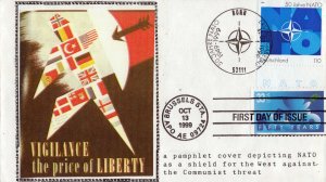 US 3354 FDC NATO 50th Anniversary Dual with Germany LEB cachet ZAYIX 1223M0263