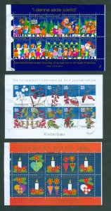 Denmark. Lot 17 Christmas Panels From Booklets. MNH.Mix 1982- 2006.Year See Scan