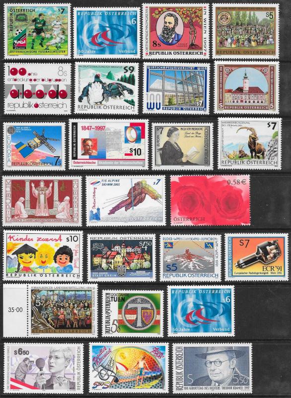 AUSTRIA (241) almost all Mint Never Hinged Stamps Tons of Cat Value!!