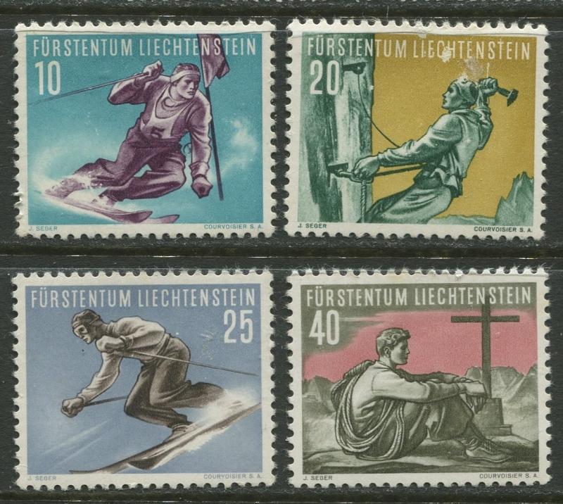 Lichtenstein - Scott 289-92 - Sports Issue - 1955 - MH- Set of 4 Stamp