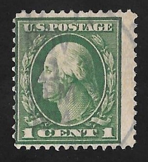 405 1 cent SUPER CANCEL Washington, Green Stamp used AVG