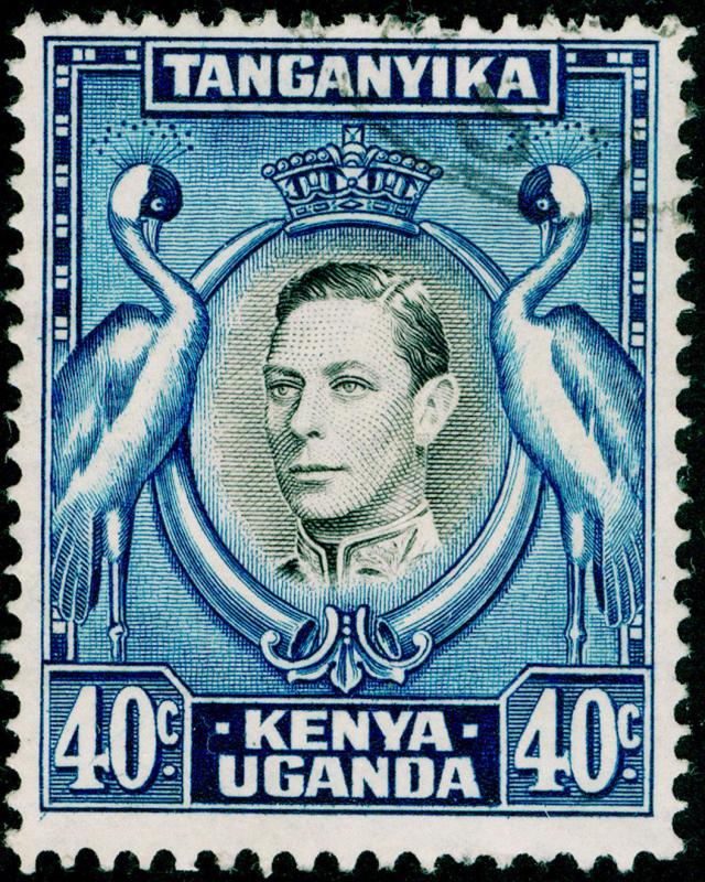 KENYA UGANDA TANGANYIKA  SG143, 40c black & blue, FINE USED.