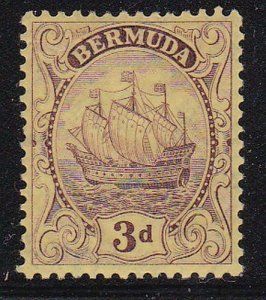 Album Treasures Bermuda Scott # 89  3p  Caraval  Mint Hinged