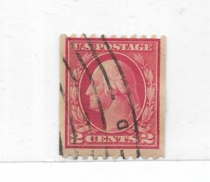 U.S. #442 The 1914 Perforation 10  Horizontal Coil F-VF Used C.V. $45.00
