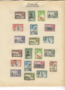 NYASALAND; 1938-40s early GVI issues fine Mint & used lot to 2s.