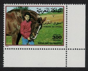 Morocco Horses Horse Week Corner 1988 MNH SG#747