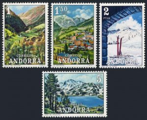 Andorra Sp 63-65, MNH. Mi 72-75. Tourism 1972. Mountain. Massana village, Lake,