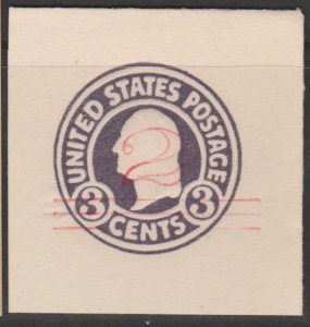 U.S. Scott #U447 Full Corner Embossed Stamp- Stationery & Wrappers - Mint Single