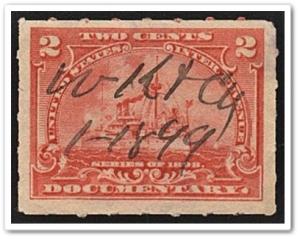 R164 2¢ Documentary Stamp (1898) Used