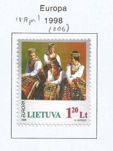 LITHUANIA - 1998 - Europa - Perf Single Stamp - M L H