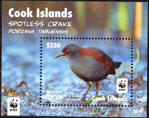 Cook Islands 2014 WWF Birds S/S MNH **