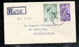 Malaya Perak #99 - #100 Very Fine Used On First Day Registered Cover