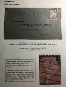 1942 Georgetown British Guiana Cover To The Royal Bank Of Canada In Toronto