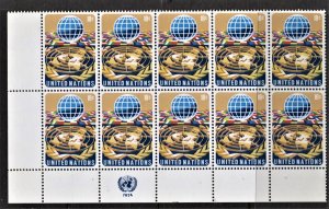 STAMP STATION PERTH United Nations # Block of 10 MNH 1974