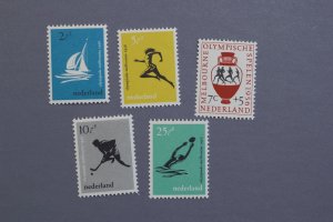 Netherlands #B296-B300 1956 Melbourne Olympic Games Set MNH