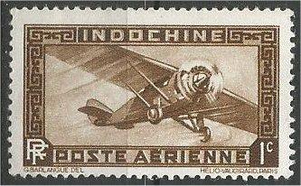 INDO-CHINA, 1933, MNH 1c, Airplane Scott C1