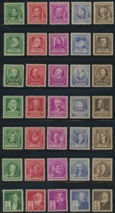 USA 859-893 Famous Americans - VF Mint never hinged set of 35