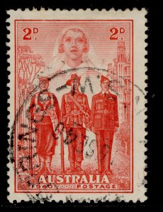 AUSTRALIA GVI SG197, 2d scarlet, FINE USED.