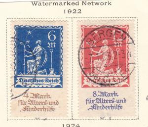Germany 1922 Semi-Postal Stamps  B2-B3 'Planting Charity'  VF+/(0)