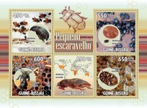GUINE BISSAU 2010 SHEET SMALL HIVE BEETLE INSECTS PETITE COLEOPTERE gb10401a