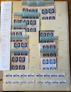 *Collection of Mint NH US Official Mail Stamps, Plate Blocks, Blocks, Coil Pairs