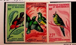 NEW CALEDONIA Sc C48-49A NH ISSUE OF 1966 - BIRDS