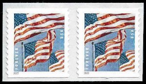 PCBstamps   US #5655 Coil Pair $1.16(2x{58c})US Flag, MNH, (115)