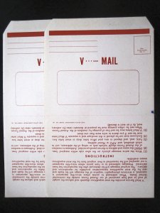 US -WWII ARMED FORCES 'V' MAIL - UNUSED