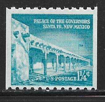 USA 1054A: 1.25c Palace of Governors, MNH, VF