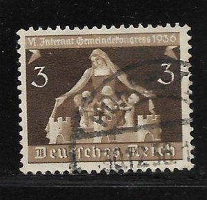 Deutsches Reich (1936) - Scott #473 3pf dark brown- F- VF - Used