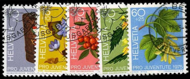 SWITZERLAND PRO-JUVENTUTE 1975 PLANTS SET FINE USED