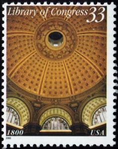 SC#3390 33¢ Library of Congress Single (2000) MNH