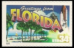 US 3569 Greetings from Florida 34c single MNH 2002