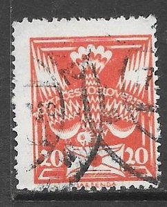 Czechoslovakia 84: 20h Carrier Pigeon and Letter, used, F